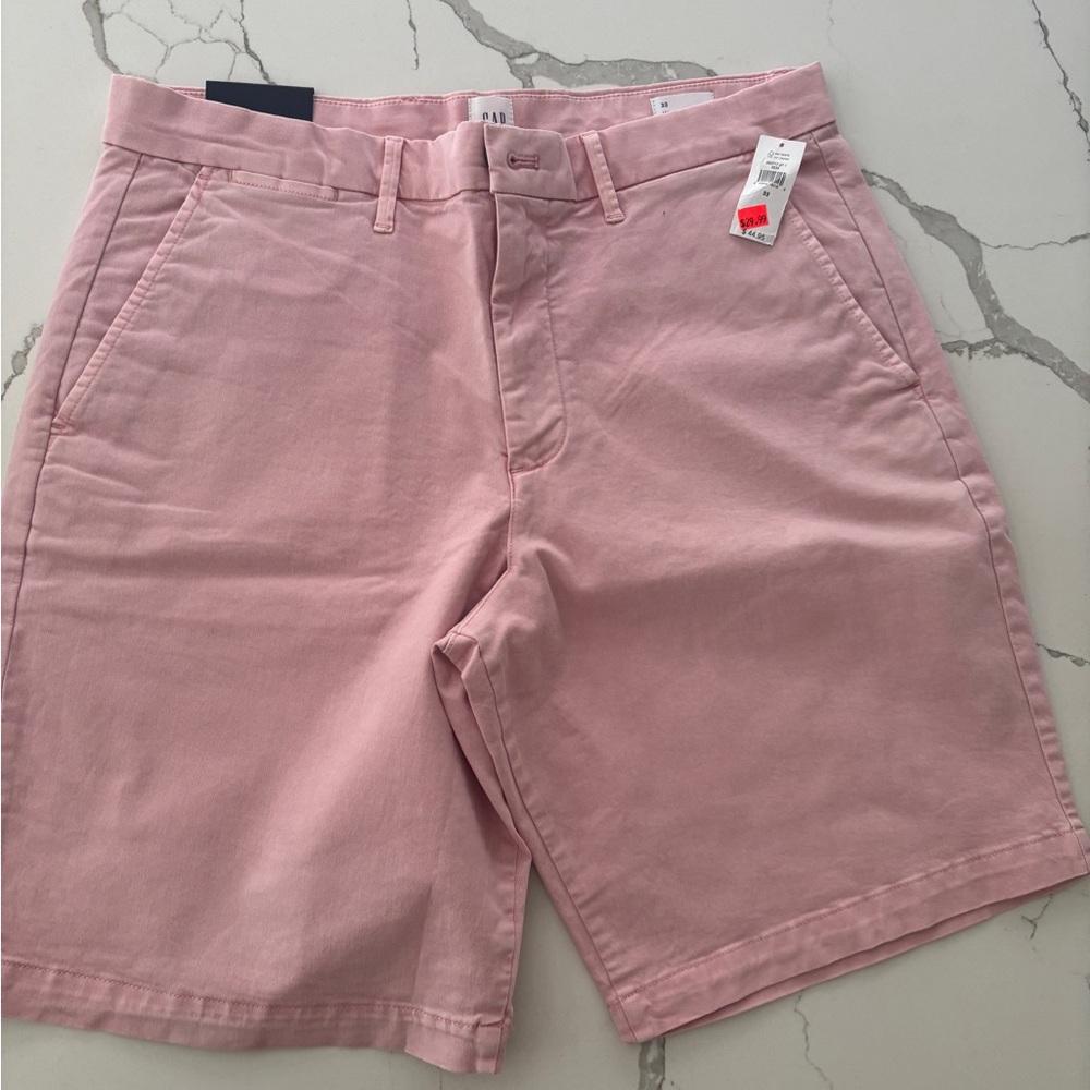 GAP Pink Flat Front Shorts Casual Cotton Blend